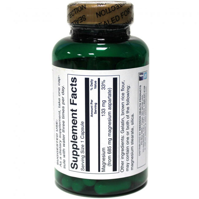 Swansonvitamins.bg Магнезиев Аспартат 90 капсули 685 мг