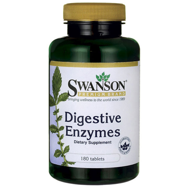 Swansonvitamins.bg Храносмилателни Ензими 180 таблетки 545 мг
