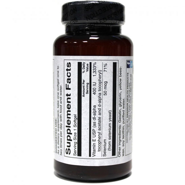 Swansonvitamins.bg Витамин Е и Селен 90 софт гел капсули 1 капсула