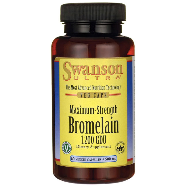 Swansonvitamins.bg Максимално Силен Бромелаин 60 капсули 500 мг
