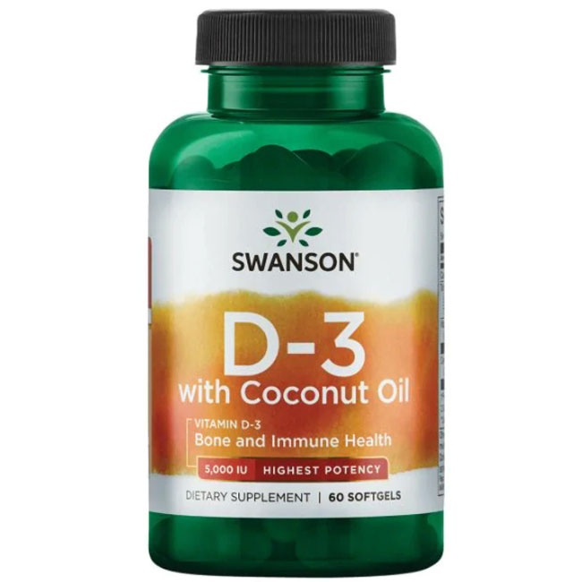 Витамин D3 с органично кокосово масло..