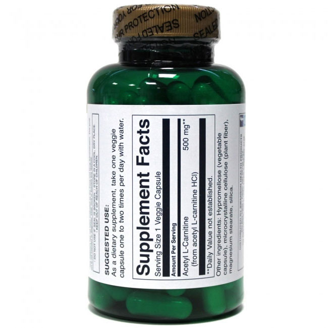 Swansonvitamins.bg Ацетил Л-карнитин 100 капсули 500 мг