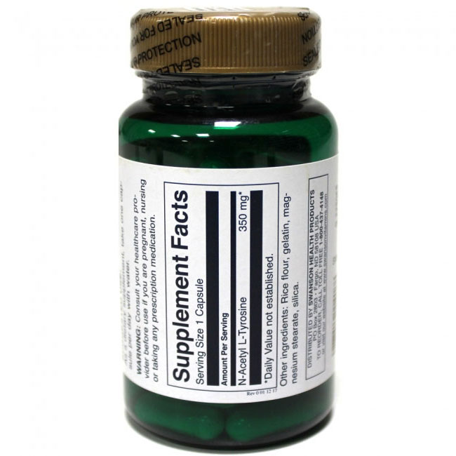 Swansonvitamins.bg Н-ацетил Л-тирозин 60 капсули 350 мг